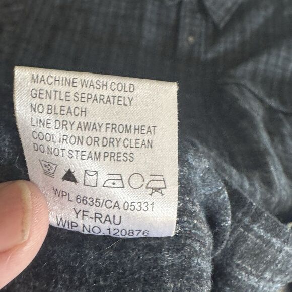 WOOLRICH Mens Blue Plaid 100% Wool Long Sleeve Shirt Size M Heavy - Picture 9 of 11